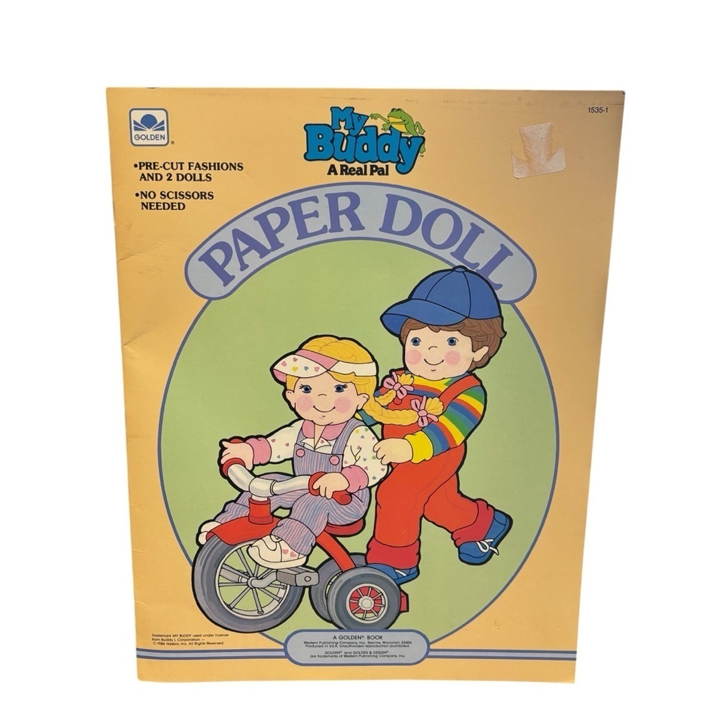 VINTAGE 1986 MY BUDDY KID SISTER PAPER DOLL GOLDEN UNPUNCHED UNUSED FASHION